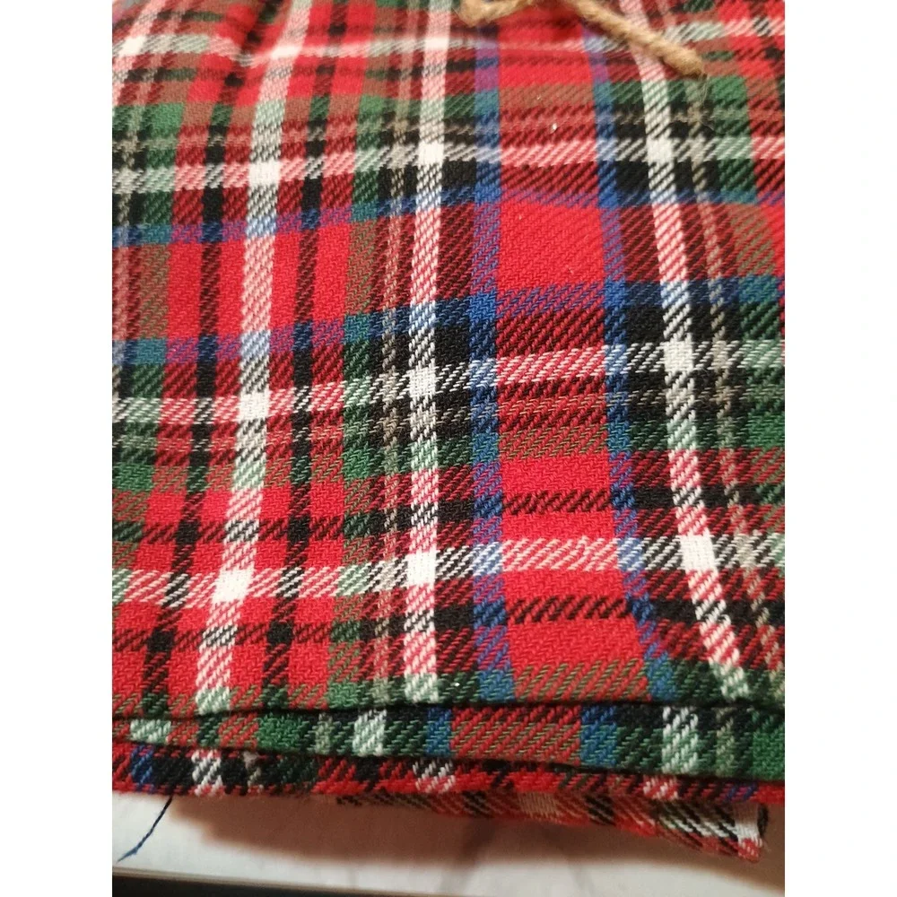 Chateau Set Of 4 Cotton Red Christmas Plaid Napkins Farmhouse Size 20